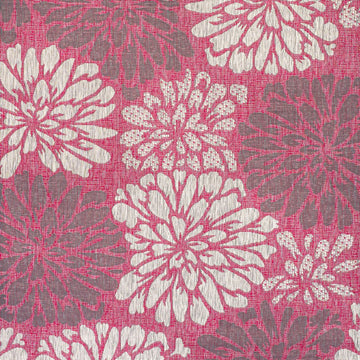 Zinnia Modern Floral Textured Weave Indoor/outdoor Square Rug